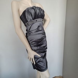 Silver cocktail dress